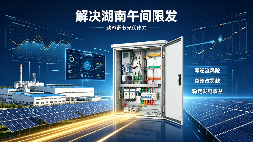 解决湖南午间限发：动态调光伏出力，杜绝余电倒送