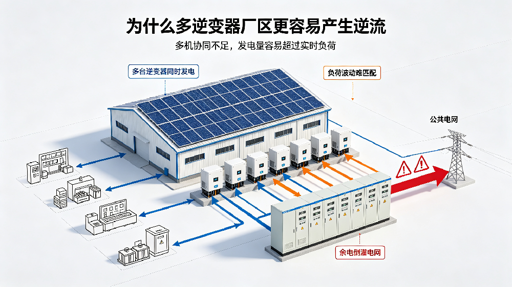 为什么多逆变器厂区更容易产生逆流